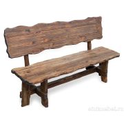 Скамья №11 180х56х45 см массив сосны старение, палисандр, ИРБ