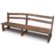 Скамья №13 210х60х45 см массив сосны старение, палисандр, ИРБ