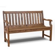 Скамья для сада №3 140х45х45 см массив сосны старение, палисандр, ИРБ