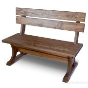 Скамья №14 160х54х45 см массив сосны старение, палисандр, ИРБ