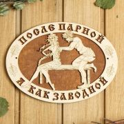 Табличка для бани 23×17см После парной я как заводной! Добропаровъ
