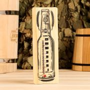 Термометр для бани и сауны Бутылка спиртовой 140 С, дерево Добропаровъ