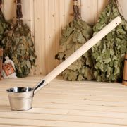 Ковш для бани, парной, 0,5л, нержавеющая сталь Добропаровъ