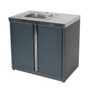 Гриль-кухня модульная Шкаф с мойкой Helios SMART 900х600х850 сталь с полимерным покрытием