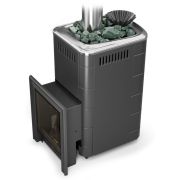 Печь для бани газовая ТМФ Таймыр 2017 Inox закрытая каменка антрацит (без ГГУ)